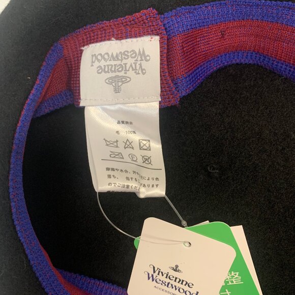 Black wool beret Vivienne Westwood - Picture 6 of 7